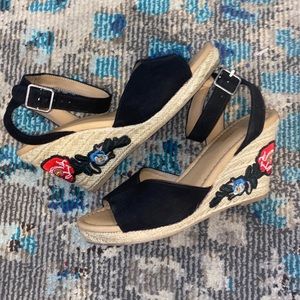 Lane Bryant Flower Wedge Heels